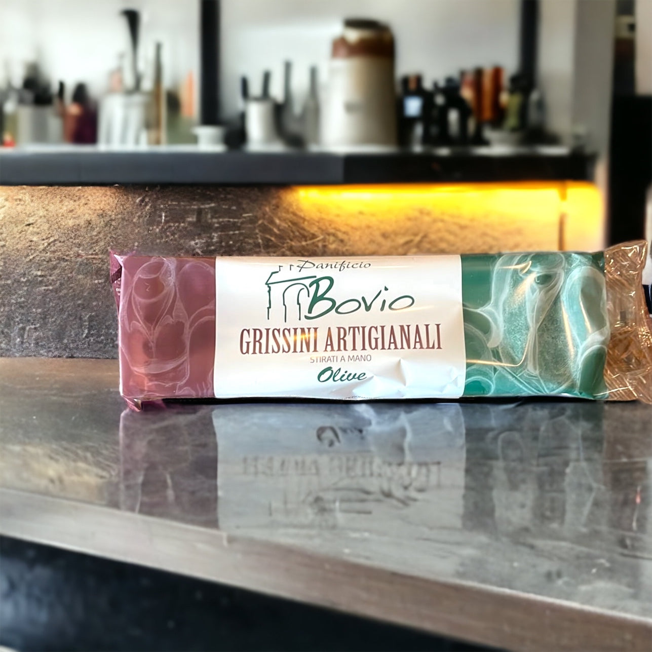 Grissini stirati a mano " Olive" 200gr