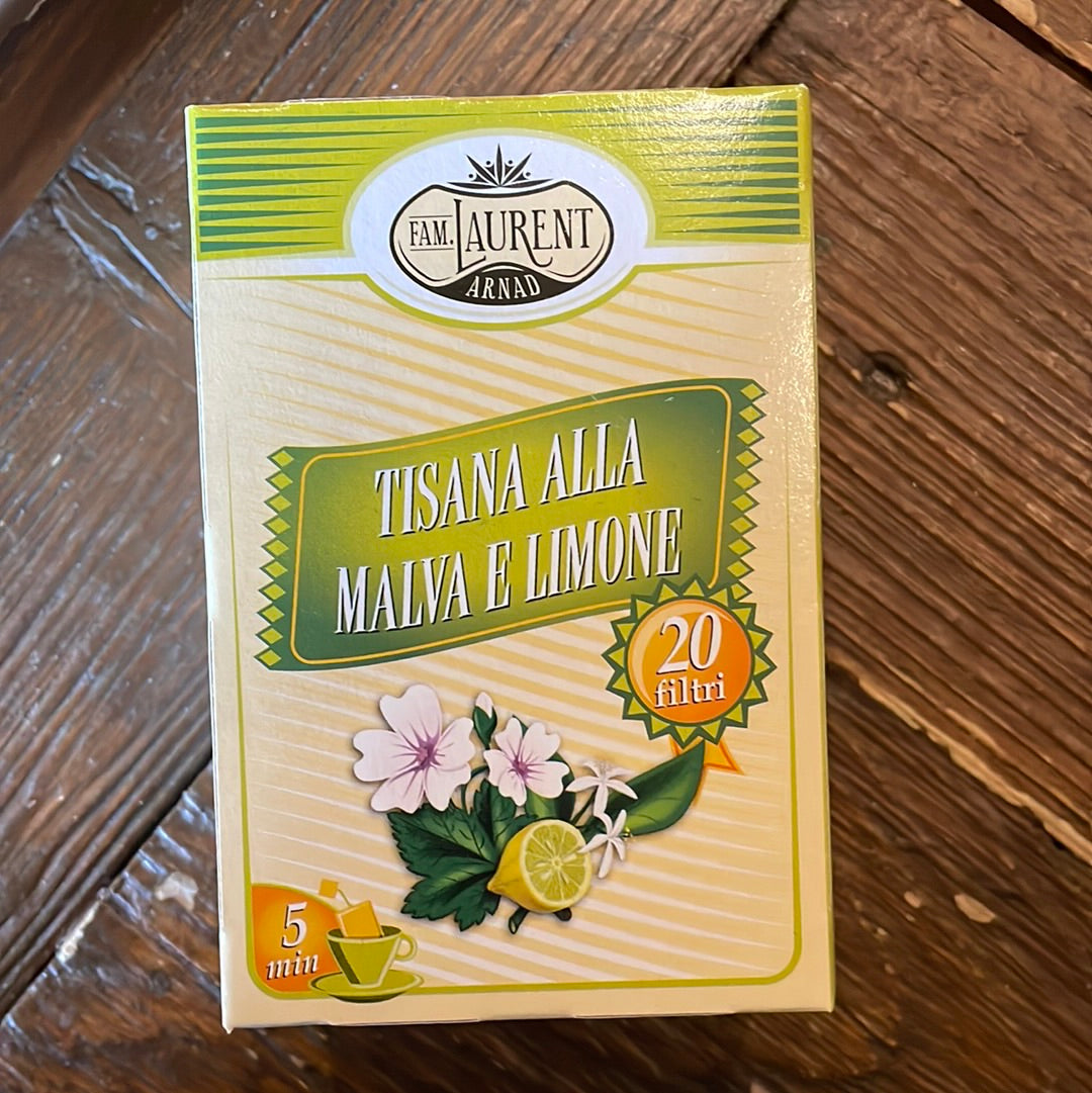 Mallow and lemon herbal tea
